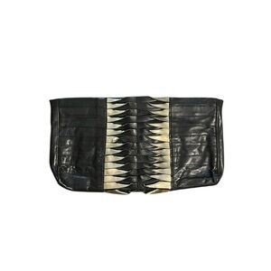 Herve Leger Demi Clutch Black Leather